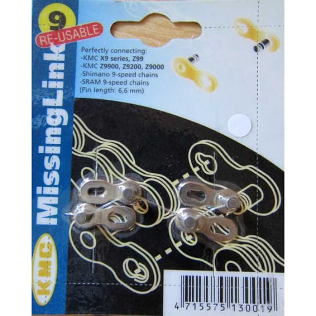 KMC 9 Speed Chain Quick Link Silver