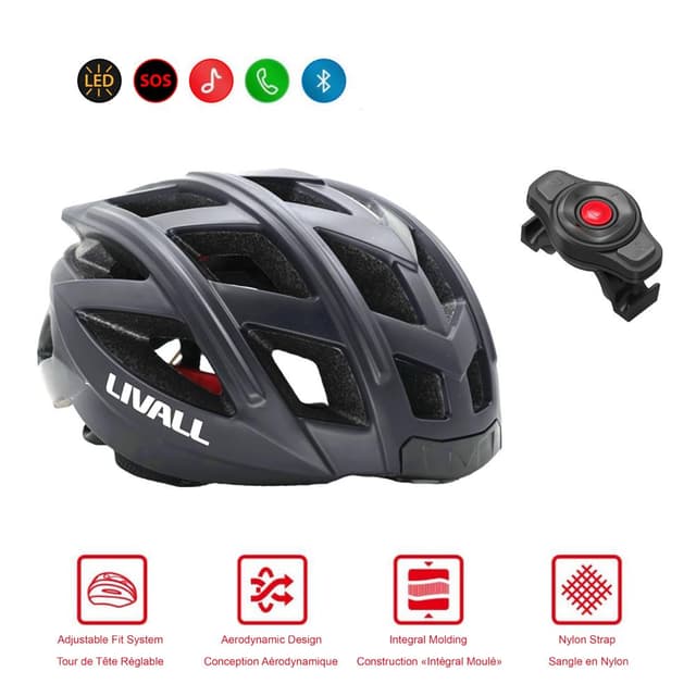 Livall BH60SE Smart and Safe Cycling Helmet Bluetooth Black