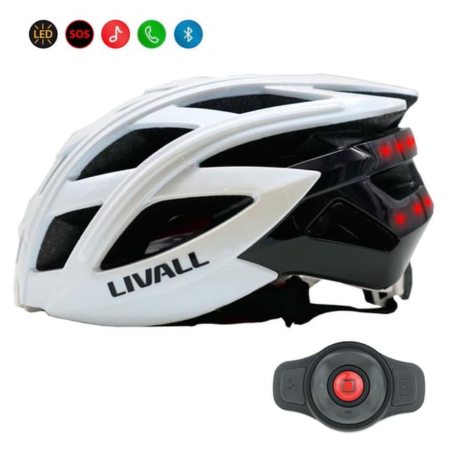 Livall BH60SE Smart and Safe Cycling Helmet Bluetooth White