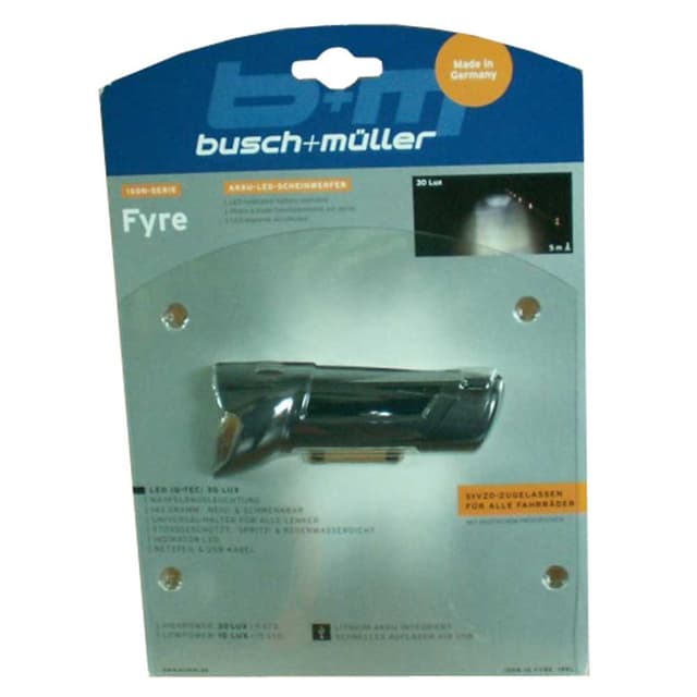 Busch Muller Fyre Front Light USB Rechargeable
