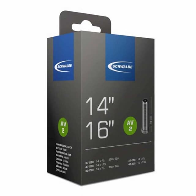 Schwalbe AV2 Inner Tube 14-16" 350A Schrader 40mm - ETRTO 32/44-288/305