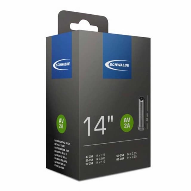 Schwalbe AV2A Inner Tube 14x1.75/2.35 Schrader - ETRTO 47/60-254