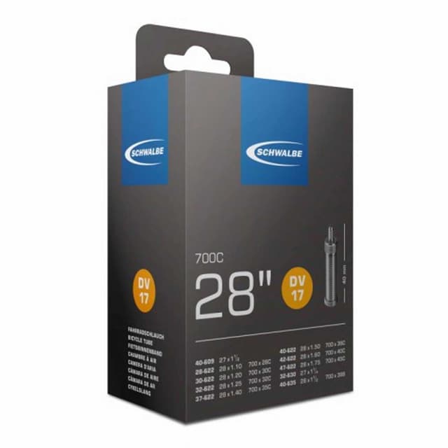 Schwalbe DV17 Inner Tube 700x28/45 (700C and B) Dunlop - ETRTO 28/47-609/635