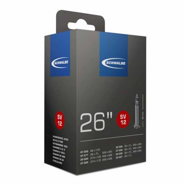Schwalbe SV12 Inner Tube 26x1.75-1"5/8 - (650A, 650B, 650C)  Presta 40mm - ETRTO 32/47-559/597