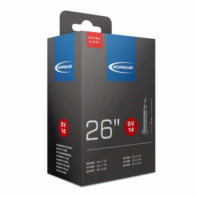 Schwalbe SV14 ExtraLight Inner Tube 26x1.50/2.35 Presta 40mm - ETRTO 40/60-559