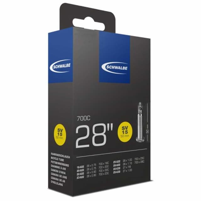 Schwalbe SV15 Extra Long Inner Tube 28" 700x18/28 Presta 50mm - ETRTO 18/28-622/630