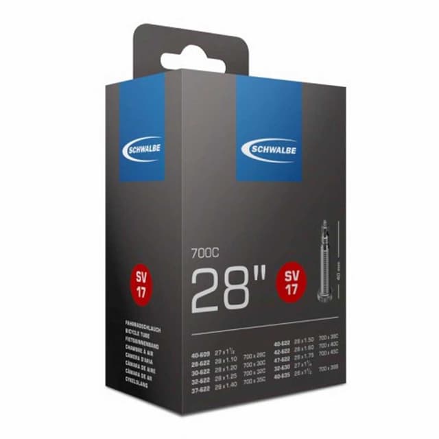 Schwalbe SV17 Inner Tube 700x28/45 (700C and B)  Presta 40mm - ETRTO 28/47-609/635