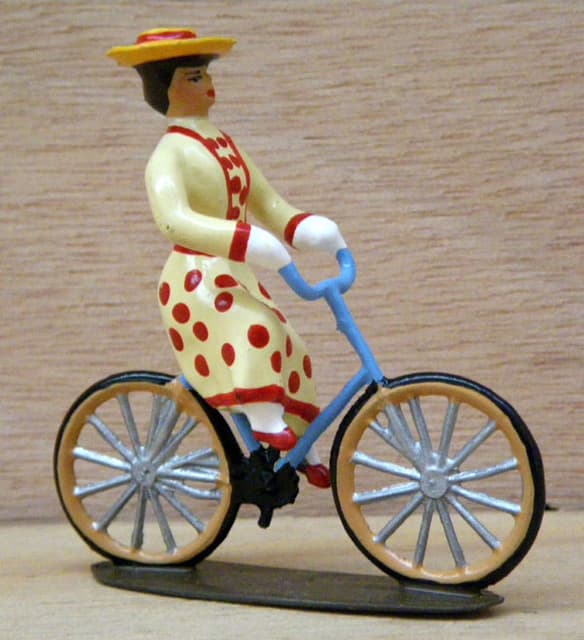 CBG Mignot Model Cyclist 1900 Woman on a Bike
