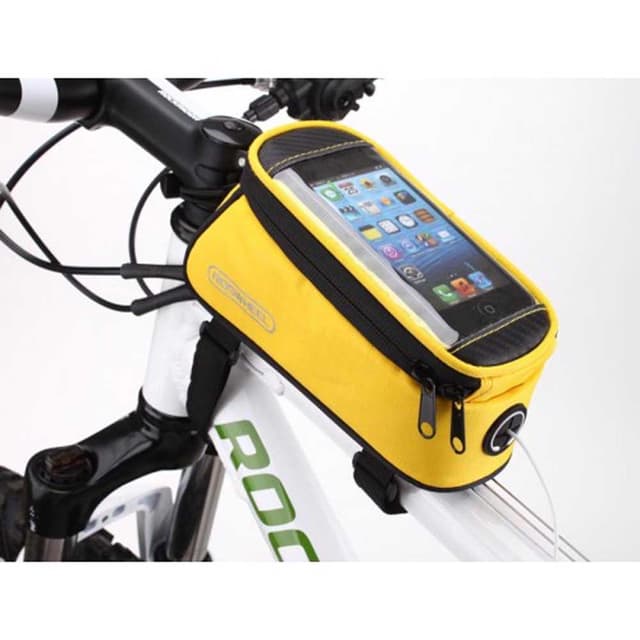 Roswheel Bike Frame Bag for Smart Phone Yellow Small