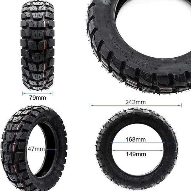 eWheel Offroad Tubeless Scooter Tyre 80/65-6 10x3 (255x80)