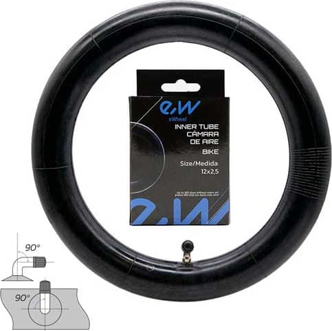 eWheel Inner Tube 12x1.75/2.25 Schrader Bent Valve - ETRTO 50/62-203