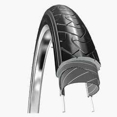 Hartex Urban Ride Rigid Tyre 26x1.75 Gumwall Reflex 3mm Puncture Protection Black - ETRTO 47-559