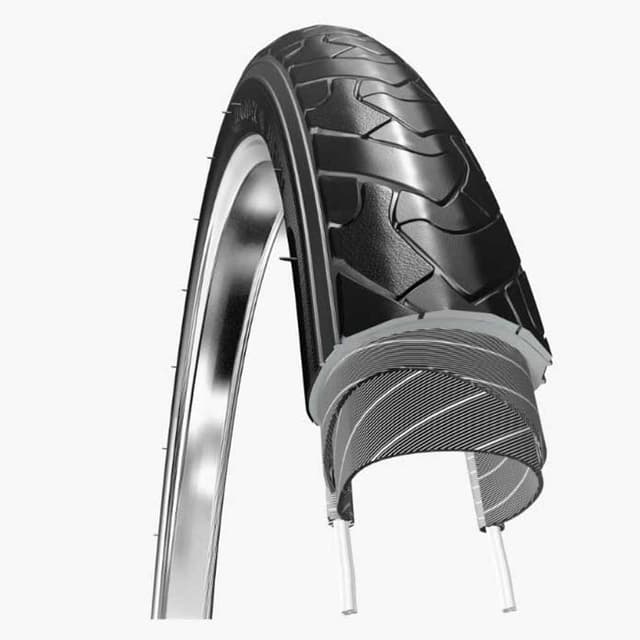 Hartex Urban Ride Rigid Tyre 26x1.75 Gumwall Reflex 3mm Puncture Protection Black - ETRTO 47-559