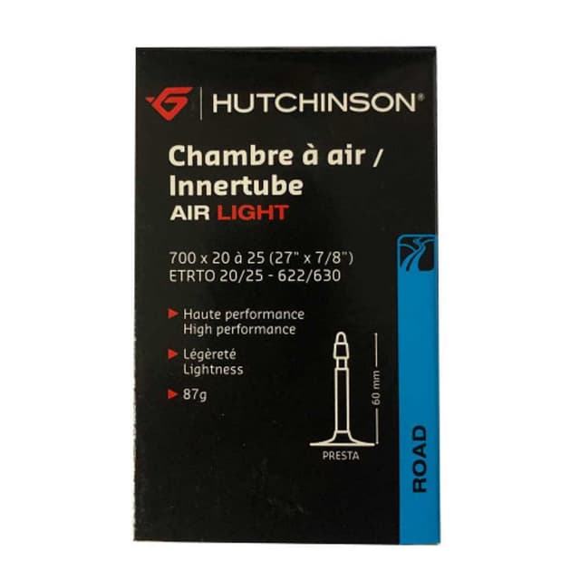 Hutchinson Air Light Inner Tube 700x20/25 Presta 60mm ETRTO 20/25-622/630