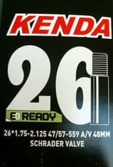 Kenda E-Ready Inner Tube 26x1.75/2.125 Schrader 48mm - ETRTO 47/57-559