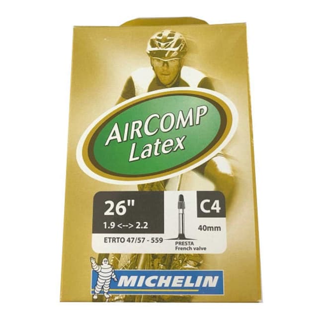 Michelin Aircomp Latex Inner Tube 26x1.90/2.20 Presta 40mm ETRTO 47/57-559
