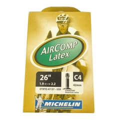 Michelin Aircomp Latex Inner Tube 26x1.90/2.20 Schrader 42mm ETRTO 47/57-559
