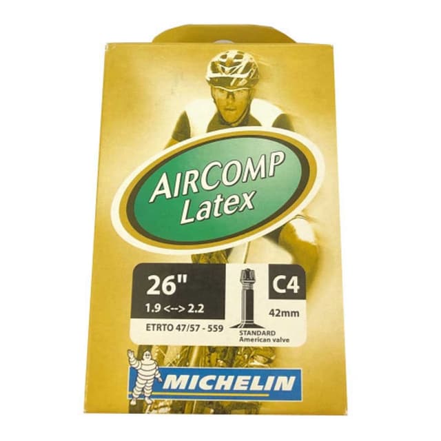 Michelin Aircomp Latex Inner Tube 26x1.90/2.20 Schrader 42mm ETRTO 47/57-559