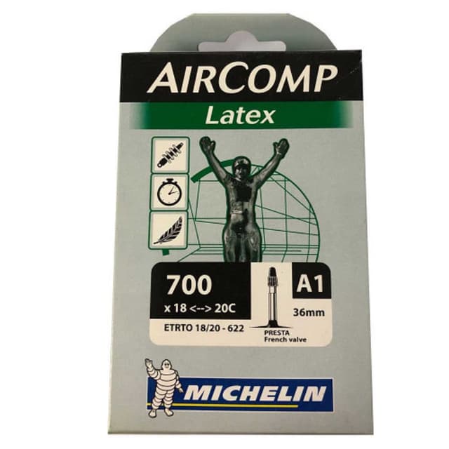 Michelin Aircomp Latex Inner Tube 700x18/20 Presta 36mm - ETRTO 18/20-622