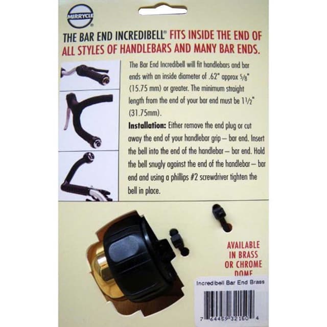 Mirrycle Bar End Bicycle Bell - Gold