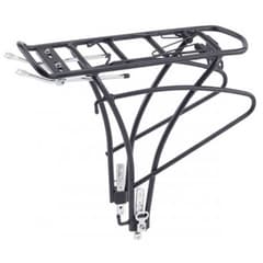 Point Rear Aluminium Bag Rack 24" 26" 28" Black