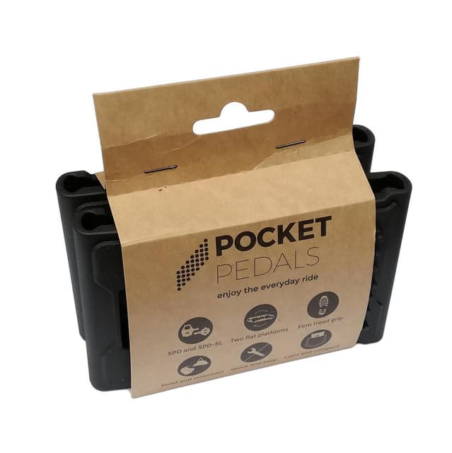 Pocket Pedals Clipless Pedal Adapter SPD SPD-SL Black